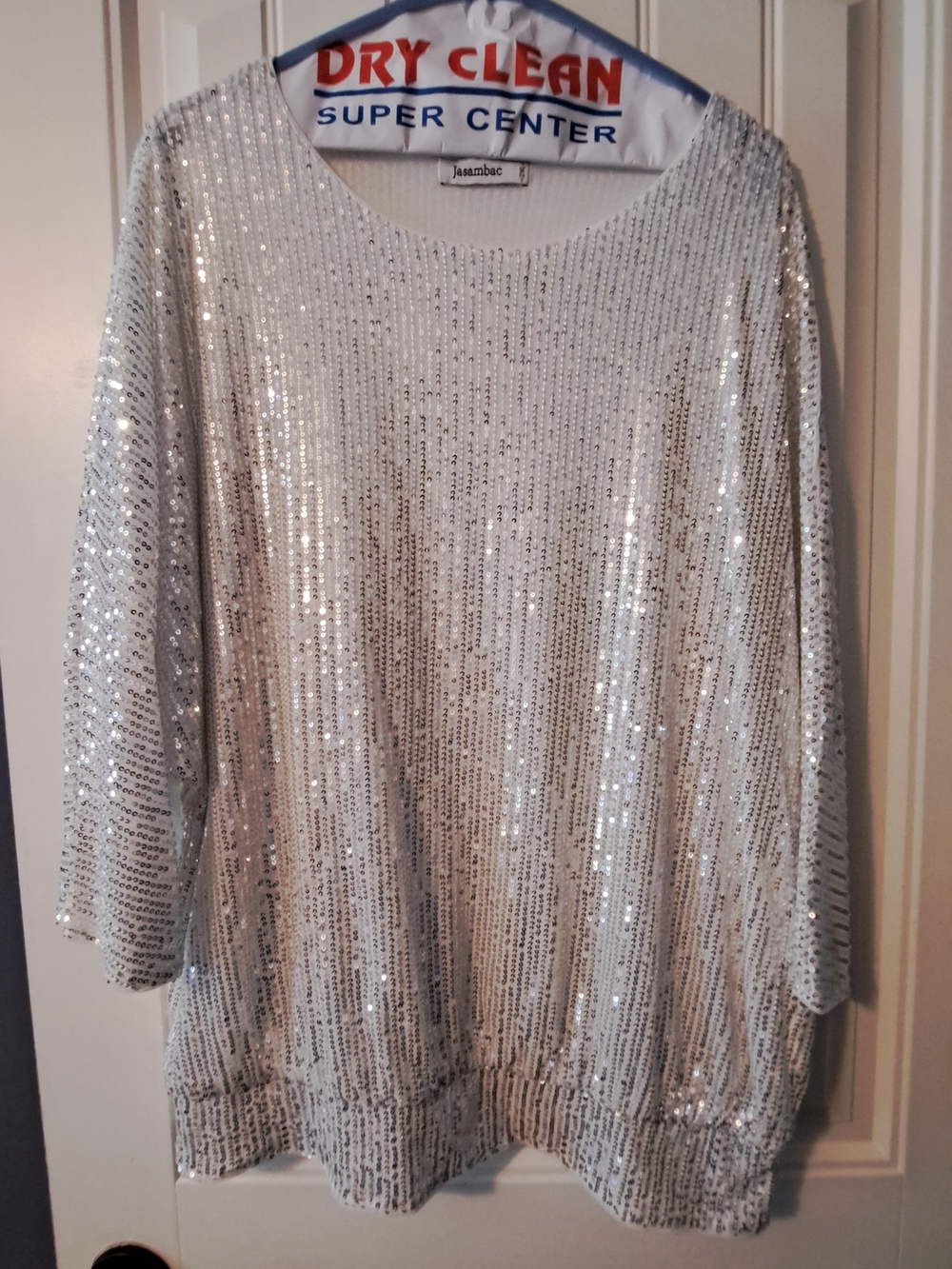 Silver Sequin Women's Top - Elegant Sparkle